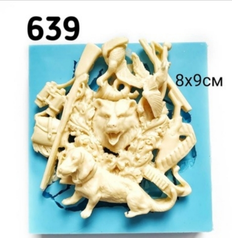 Молд Охота 8х9см, Арт.PO-0639, силикон