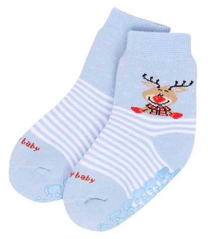 Махровые носки со стопперами RuSocks олененок