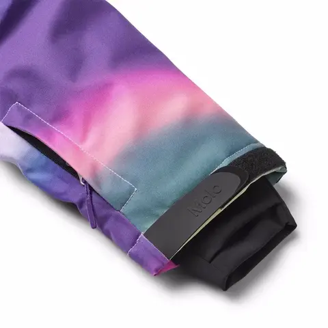 Molo (Моло) Hux Wavy Rainbow детский зимний комбинезон для девочки