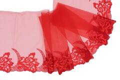 Вышивка на сетке красная (левая) 25 см