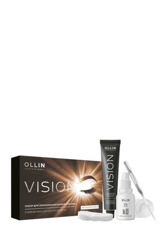 OLLIN PROFESSIONAL VISION НАБОР для окрашивания бровей и ресниц (Светло-коричневый)