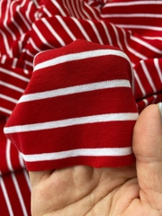 Отрезы 0,67м + 0,3м Трикотаж Breton stripes, Красный с белым