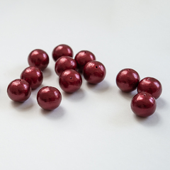 Хлопковый жемчуг, оттенок "Red", шар 20мм, сквозное отверстие