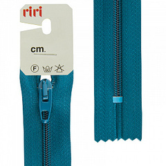 Молния пластиковая брючная неразъемная (Riri, пластик, Морская волна тесьма 79857, 18)