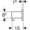 Настенная полка Geberit Smyle Square: B=45см, H=14.8см, T=15см, темно-серый / с порошковой окраской, матовый, меламин с текстурой дерева / пекан