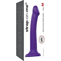 Фиолетовый фаллоимитатор-насадка Strap-On-Me Dildo Dual Density size M - 18 см. - 