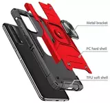 Противоударный чехол Strong Armour Case с кольцом для Huawei Y7a / P Smart 2021 (Красный)