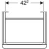 Шкафчик для раковины Geberit Smyle Square, с одной дверцей: B=49.2см, H=61.7см, T=40.6см, Пекан / Меламин, древесная структура