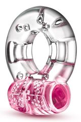 Розовое эрекционное виброкольцо Arouser Vibrating C-Ring - 