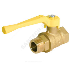 Кран шаровой латунь газ 11б27п А11 Ду 15 Ру40 ВР/НР полнопроходной рычаг БАЗ БАЗ.А11.0.15.40