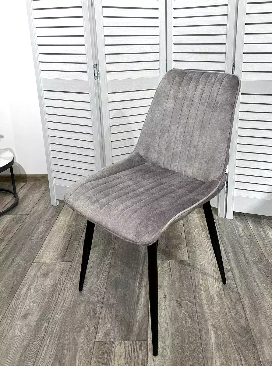 Стул REMI PK6015-03(VBP203) античный серебристо-серый, велюр М-City