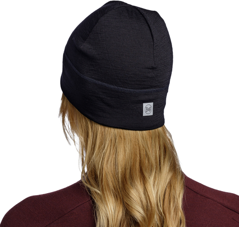 Картинка шапка-бини Buff Hat Wool Lightweight Solid Black - 3