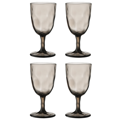 Набор бокалов для вина Hollow, 430 мл, серо-коричневый, 4 шт.