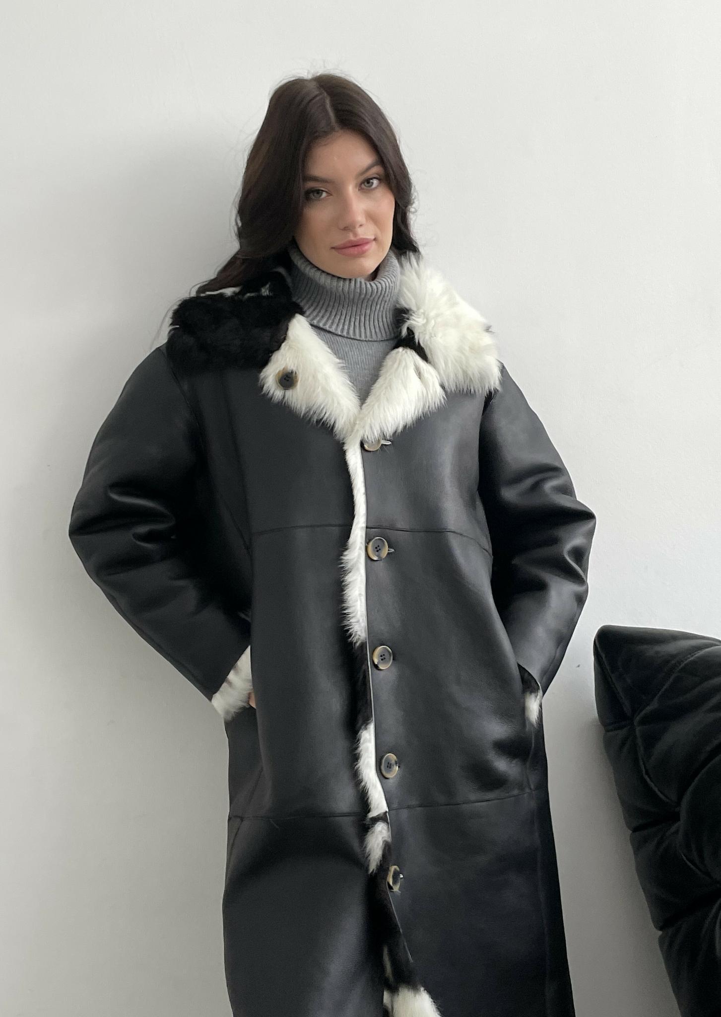 Двустороннее пальто-дубленка Toscana Cruella
