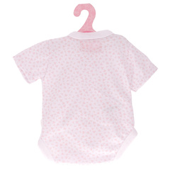 Munecas Antonio Juan Одежда для кукол и пупсов 40 - 45 см, боди белое с принтом, подгузник (91046-17)