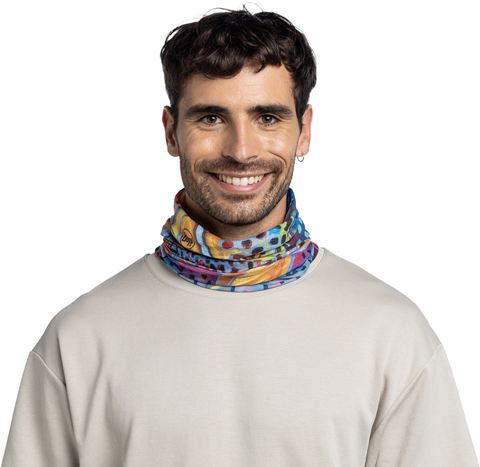 Картинка бандана-труба Buff CoolNet Trout Confetti - 3