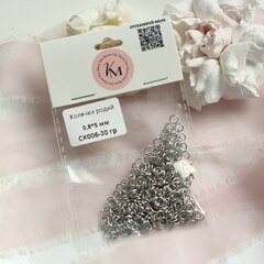 Колечки 0,8*5 мм соединительные родиевые 20 гр, СК006-20 гр