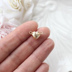 Замок магнитный Сердце, 14*9 мм, позолота З014