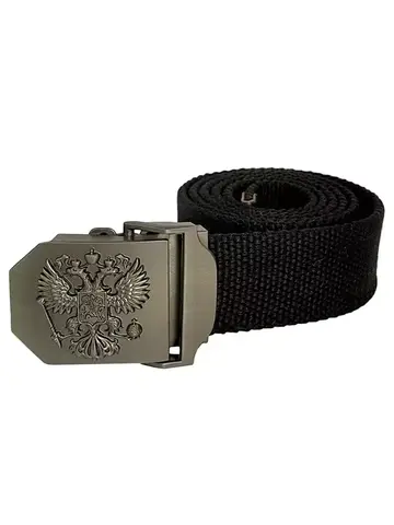 Ремень тактический брючный герб РФ (черный)