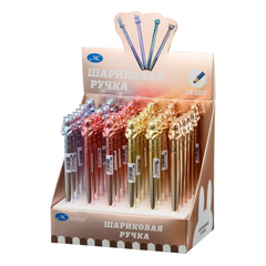 Ручка шариковая, автоматическая, Basir, синие чернила, стилус, серия "Капибара", поворотный механизм, разноцветный корпус с фигуркой, 36 шт