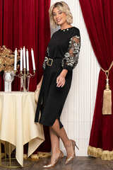 Платье Мисс Элегантность НЬЮ (черное/золото) П14745-18М LT Collection