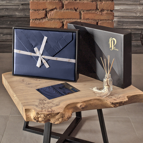 Постельное бельё LaPrima «Urban Classic» (полоса 5х5) мако-сатин (2 сп) - Сапфировый - купить 6