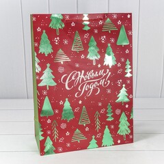 
          Пакет подарочный 33 х 45 х 15 см "Новый год" (Красный)