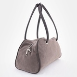 Сумка Саломея 2034 эко-замша серый шоколад