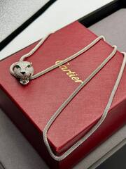 Колье с подвеской голова ПАНТЕРЫ в обсыпке коллекция PANTHERE качеcтво VGOLD