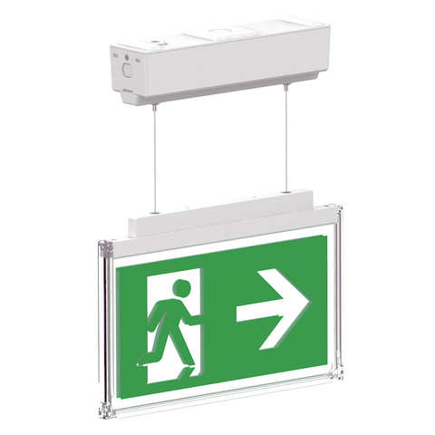 Световой указатель направления эвакуации на низковольтном токопроводящем подвесе Moncato DP918-DP127 KIT