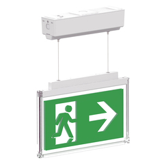 Световой указатель направления эвакуации на низковольтном токопроводящем подвесе Moncato DP918-DP127 KIT