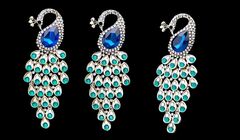 Силиконовый молд Павлин с драгоценными камнями