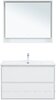 Aquanet 340155 Тумба с раковиной Милан 100 цв. белый глянец (340155)