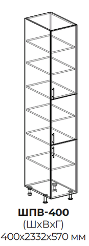 Кухня Виктория шкаф-пенал высокий 400