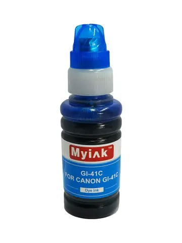 Чернила MyInk GI-41C для Canon PIXMA G1420, G2420, G2060, G3420, G3460 (70 мл, cyan, Dye)