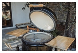 Гриль керамический Monolith Grill ONE.55 (Classic), черный на колесиках с боковыми столиками