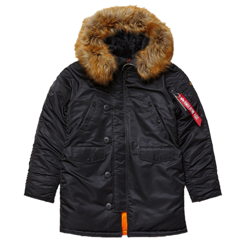 Парка Alpha Industries N-3B W Black (Черная)