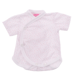 Munecas Antonio Juan Одежда для кукол и пупсов 40 - 45 см, боди белое с принтом, подгузник (91046-17)