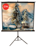 Экран для проектора S'OK SCPST-200x200BLCK 111'' 1:1 напольный, на треноге, матовый, черный