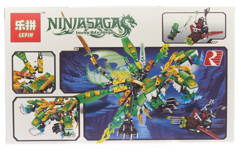 Конструктор Ниндзяго Трехголовый зеленый дракон