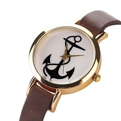 Купить Часы с якорем (коричневый) в Магазине тельняшек