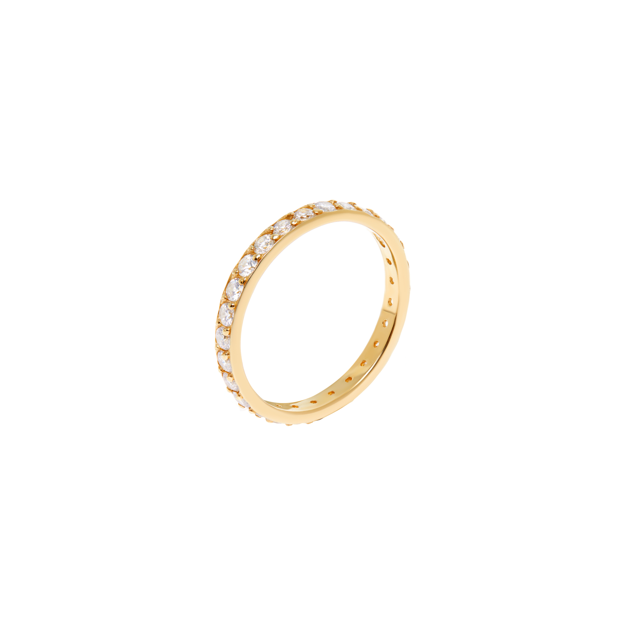Pave Ring - Gold Crystal