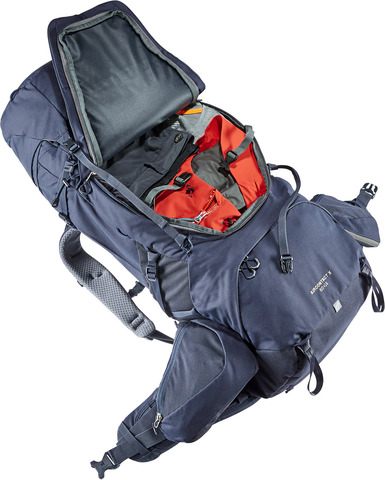 Картинка рюкзак туристический Deuter Aircontact X 60+15 Ink - 3