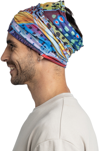 Картинка бандана-труба Buff CoolNet Trout Confetti - 5