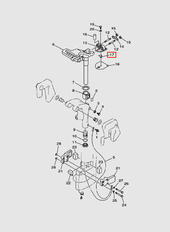 Уплотнитель  для лодочного мотора T15, OTH 9,9 SEA-PRO (