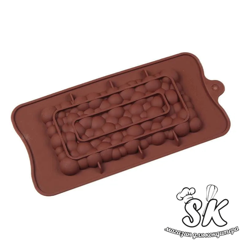 Форма для шоколада мини плитки силиконовая 12 ячеек