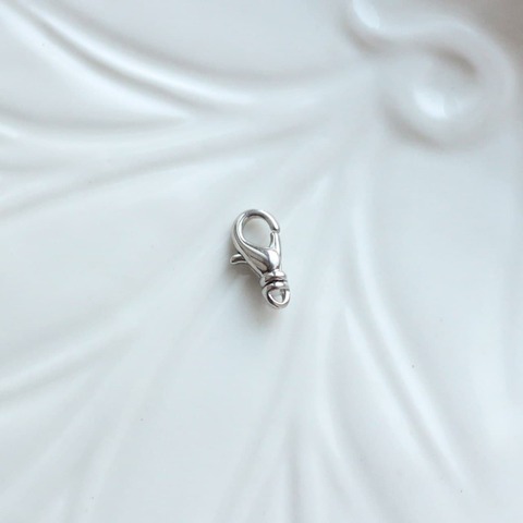 Замок карабин, 12*5 мм, родий З009