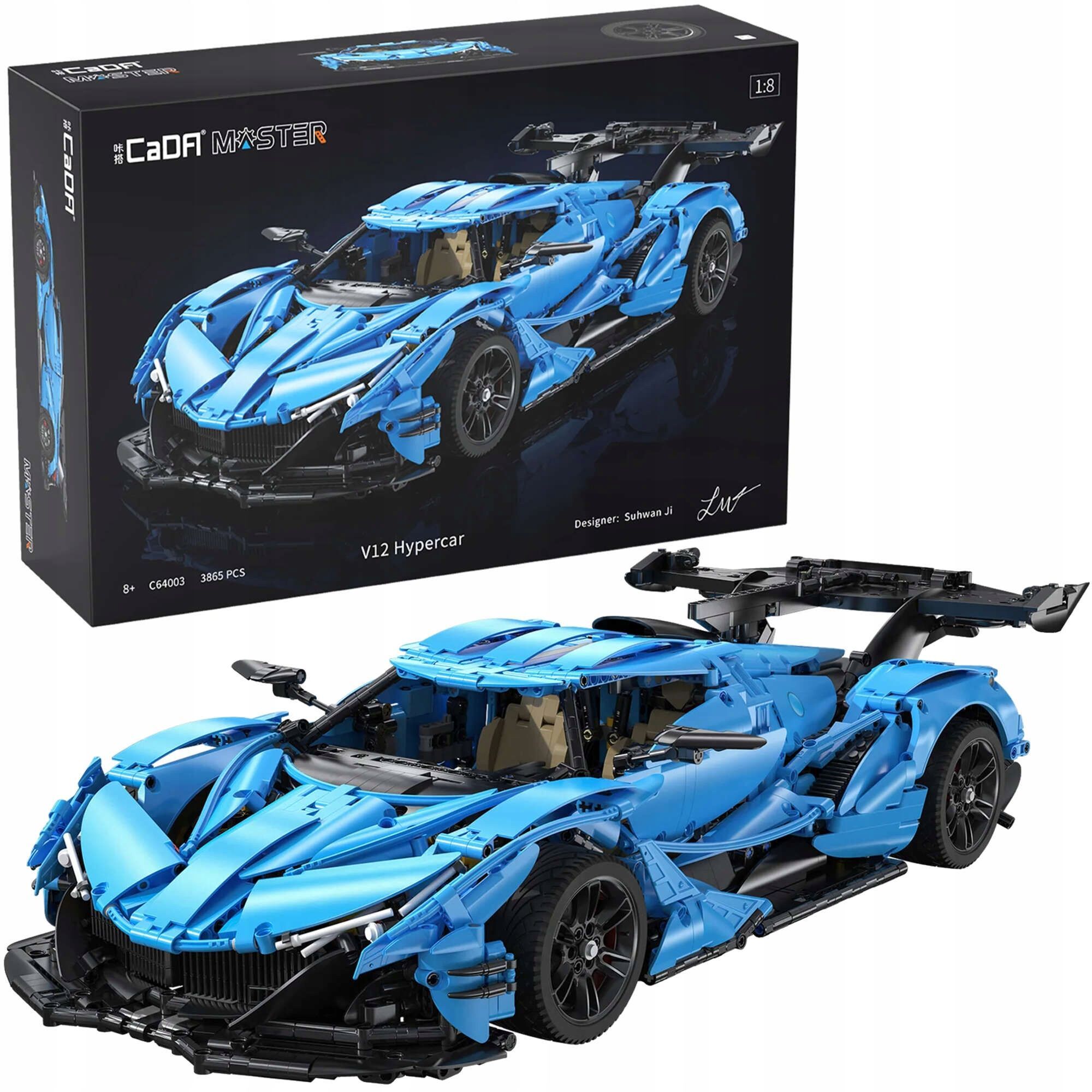 Конструктор CaDa - Racer Car V12 60см - Спортивный гоночный автомобиль 3865  элементов - Када C64003W купить в Москве | Доставка по России.