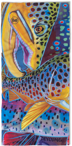 Картинка бандана-труба Buff CoolNet Trout Confetti - 4