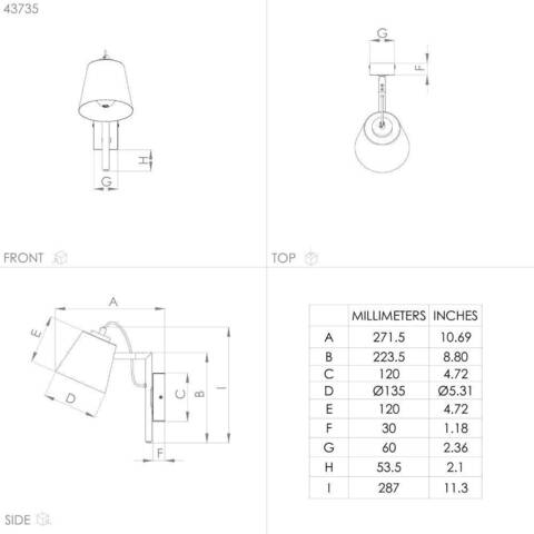 Настенный светильник Eglo LACEY 43735